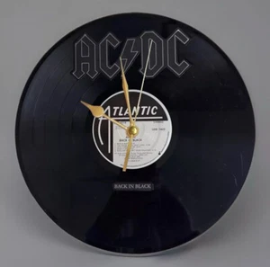 AC/DC: Back In Black - Vinyl Record Wall Clock - Pop Art - Picture 1 of 3