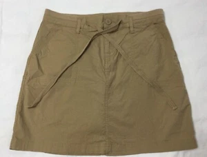 FADED GLORY 6 Tan Urban Khaki Cotton Skort with 4 Pockets & Tie String & Zipper - Picture 1 of 9