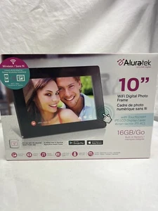 Aluratek 10" WiFi Digital Photo Frame 16GB Built-In Memory Touchscreen AWS10F - Picture 1 of 4