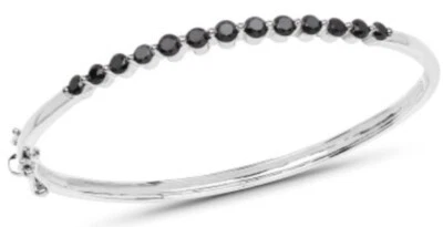 Womens White Gold Rhodium Finish 7.5 Inch Bracelet - Image 1 of 4