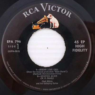 Stringin' Along With Chet Atkins - Indian Love Call - 1956 45 rpm Record EPA 796 - Image 1 of 4