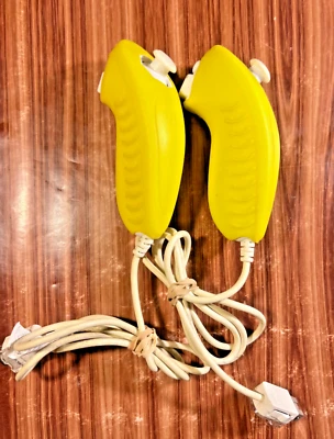 Nintendo Wii Nunchuck 2 Controller Lot Wii Video Game Original Genuine OEM Skins - Image 1 of 4