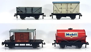 Hornby Dublo - British Rail Liveried - Tin Printed Mixed Freight Wagons x 4 - Picture 1 of 11