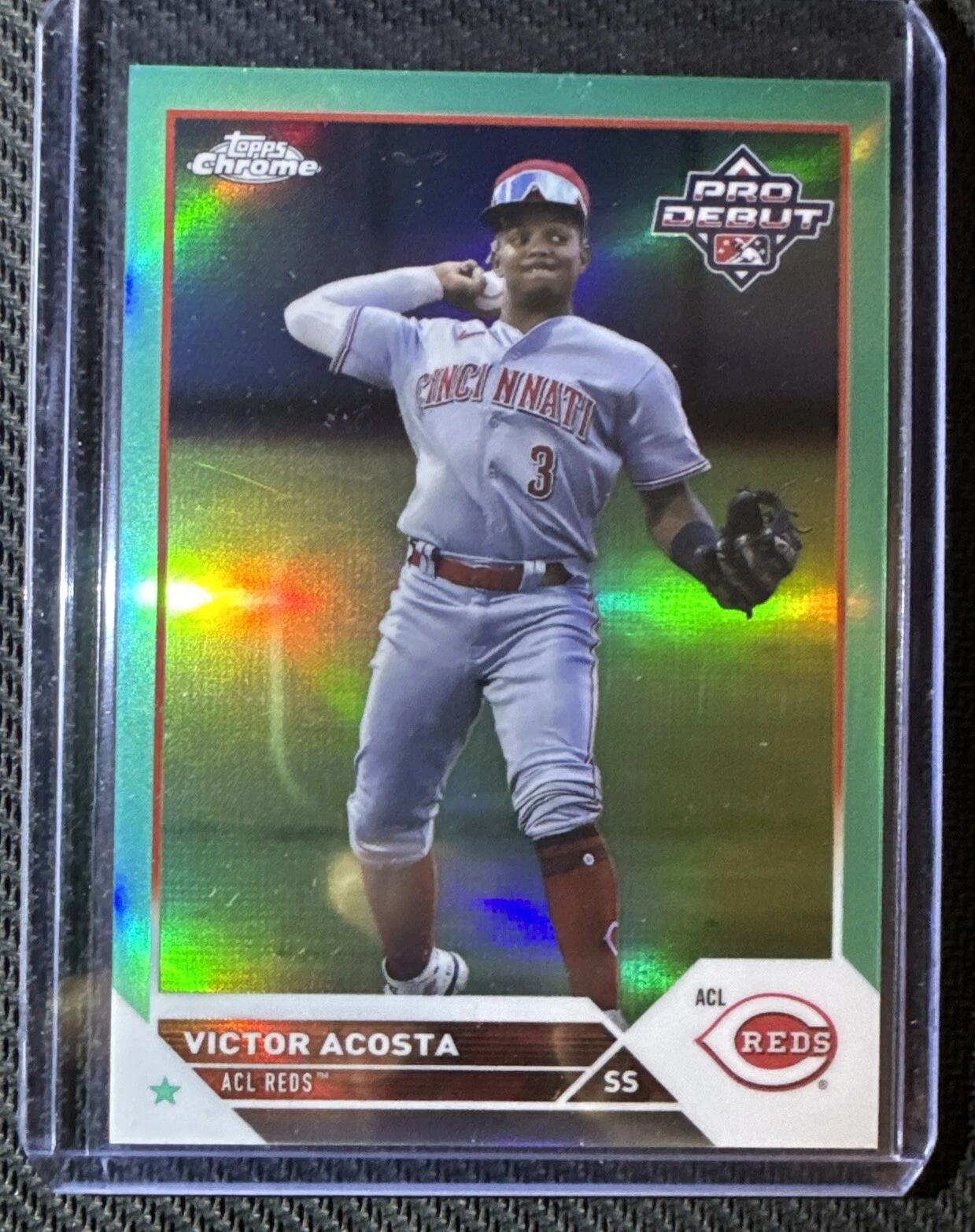 2023 Topps Pro Debut Chrome Victor Acosta Aqua Refractor #31/75 - #PDC-49