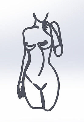 20 DXF File Minimalist Naked Women Torso Sexual 4 CNC Laser Cut Plasma Nr.2414 • 8.74£