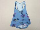 FRENCHI NORSTROM WOMENS PURPLE FLORAL FLOWER PRINT CROP TOP TANK TOP SIZE SMALL