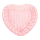 Pink Heart-Shaped Rattan Tray Weaving Kit for Home Parties and Coffee Table-ET