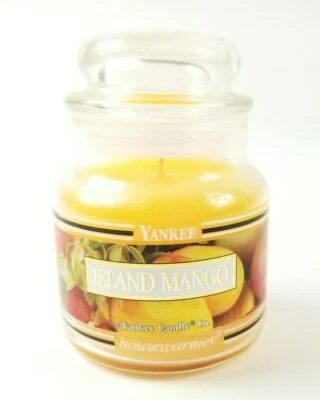 Yankee Candle ISLAND MANGO banda negra tarro pequeño calentador de casa nuevo retirado Foto 1 de 4