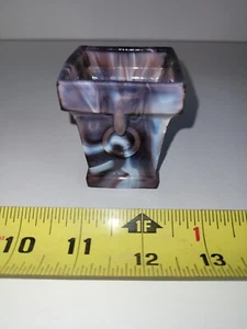 Sowerby Purple Slag Glass Vintage Miniature Vase - Picture 1 of 10