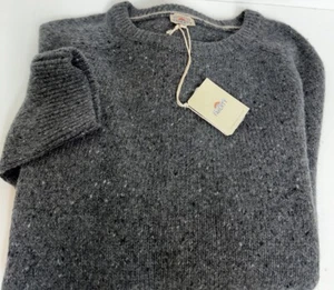 Faherty Donegal Wool Crew Neck Sweater Mens 2XL Charcoal Gray New MYH2303 - Picture 1 of 9
