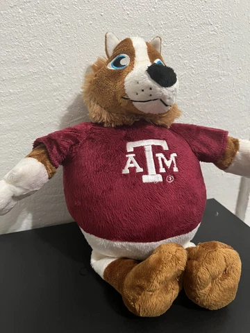 Texas A&M Aggies Mascot Reveille Collie Dog Reverse-A-Pal Football Plush Lovey Cover