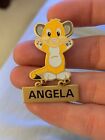 Vintage The Lion King Simba “Angela” Personalized Lapel Pin (CC)