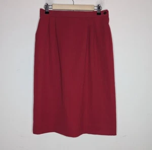 PENDLETON Vintage Women Size 14 (Waist Measures 30") Red Wool A-Line Skirt - Picture 1 of 5