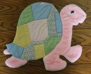 Vintage Russ Berrie gesteppte Plüsch-SCHILDKRÖTE 18 Zoll Wandbehang Mädchen Kinderzimmer Dekor - Bild 1 von 8