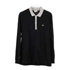 Lacoste Long Sleeve Polo Shirt - Large Black Cotton