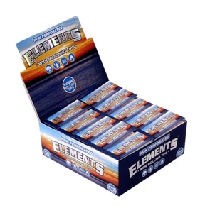 1 Box (50 Heftchen) Elements Wide Rolling Tips, unperforierte King Size-Tips - Picture 1 of 2
