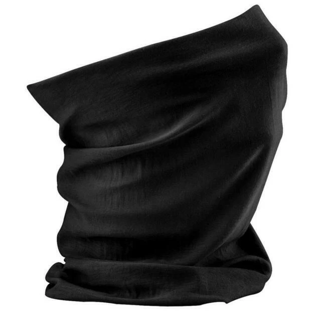 Beechfield Morf Original 100 Polyester Microfibre 3-in-1 Scarf Snood Headwear - Black