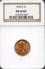 NGC - Wheat Cent - 1c - 1952 D - MS-66-RD