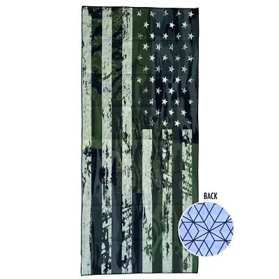 Oversized 72*35 Camo Patchwork Tiger Stripe USA Flag Microfiber Beach Towel - Image 1 of 4
