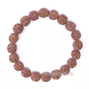 Rudraksha Beaded Bracelet - Jenitri Seed Healing Prayer 8mm Beads with 25 Beads - Picture 1 of 9