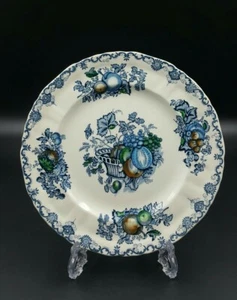 Mason's Patent Ironstone Fruit Basket Blue 22 cm Salad Plate - Picture 1 of 6