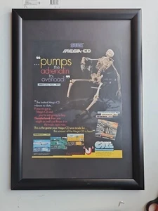 Sega Mega CD Thunderhawk seltenes GERAHMTES WERBESPIEL POSTER A3 Rahmen 11,5"X16" - Bild 1 von 7