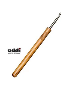 Addi Olive Crochet Hooks Wood Handle Brass Tip Needles - Picture 1 of 32