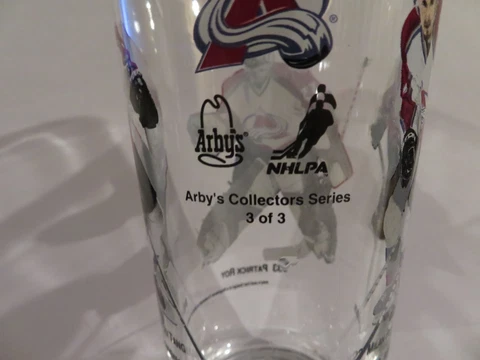 Arby's Colorado Avalanche Hockey Glass #3of3 Alex Tanguay, Patrick Roy, Hedjduk Cover