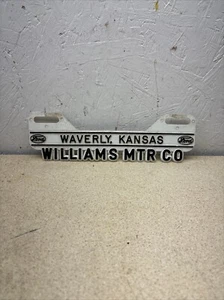 FORD WAVERLY KANSAS WILLIAMS MOTOR Co Licence Plate Topper - Picture 1 of 12