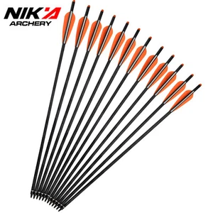 16 18 20 22 inch Carbon Crossbow Bolts Bio Archery with 4 Inch Vanes Pack of 12 - Picture 1 of 5