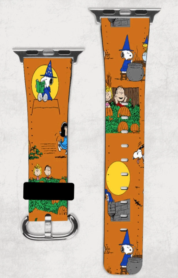 Charlie Brown & Snoopy Halloween Apple Watch Band 38/40/41 & 42/44/45 Peanuts - Image 1 of 1
