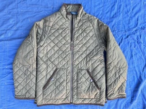 VINTAGE Polo Ralph Lauren Suede-Trim Quilted Jacket Youth Medium - Picture 1 of 5