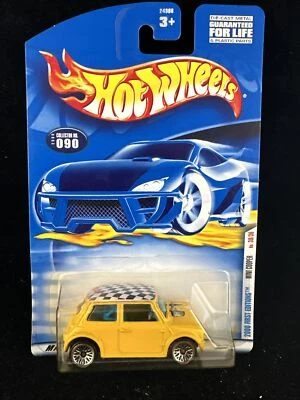 Hot Wheels Mini Cooper 2000 First Editions #30/36  Yellow. Removable Body - Image 1 of 4