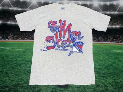 Винтажная футболка New York Rangers «The Men On Ice» The Game размер большой бывшая в употреблении - Изображение 1 из 4