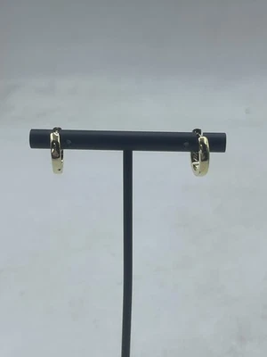 GLD Small Polished Round Huggie Hoop Earrings 18K Yellow Gold Plated - Image 1 of 4