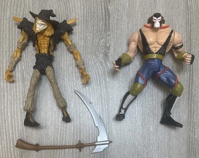 Lote de figuras vintage 1997 Batman Dark Knight Scarecrow & Bane Kenner DC Comics Foto 1 de 4