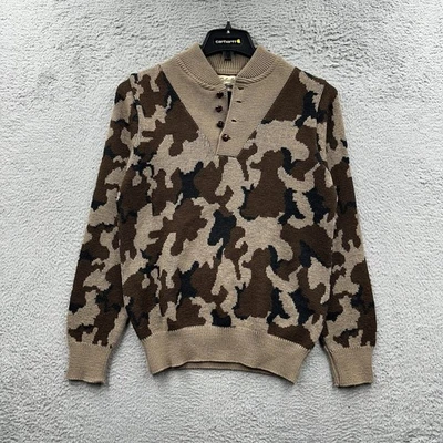 Cabela's Wool Windstopper Camo Sweater Mens Small Realtree AOP Hunting Heavy - Image 1 of 4