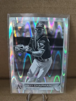 2022 Topps Chrome Matt Chapman Black White Raywave Refractor #168 - Image 1 of 2