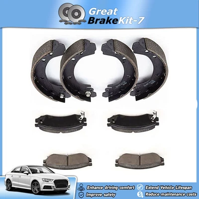 OE Front Rear Disc Brake Pad Kit Drum Brake Shoe for 1991 1992 Saturn SC 1.9L - Image 1 of 4