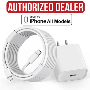 Original USB Fast Charger Cable Cord For iPhone 17 16 15 14 13 12 11 Pro Max 8 7 - Picture 1 of 13