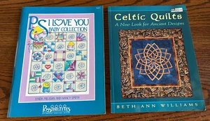 Vintage Lot of 2 Quilting Books PS I Love You Baby Collection & Celtic Quilts - Picture 1 of 7