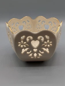 Lenox "Eternal Heart Collection" durchbohrte Schale mit Silberrand - Bild 1 von 4