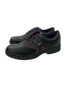 Stylo Leather Golf Shoes With Leather Carry Bag & Stud Tool Black/Brown - UK9.5 - Picture 1 of 10