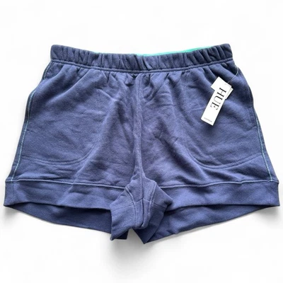 HUE Sleepwear Sleep Shorts Pajama Bottoms Womens Size M Crown Blue Pockets NEW - Image 1 of 4