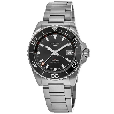 Nuevo reloj Longines HydroConquest GMT automático 43 mm negro para hombre L3.890.4.56.6 Foto 1 de 4