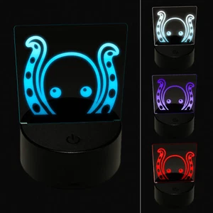 Peeking Octopus 3D Illusion LED Night Light Sign Nightstand Desk Lamp - Picture 1 of 6