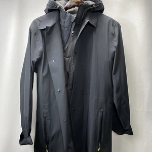 Mens Lacoste Motion 3in1 Graphite Hood+Belt Raincoat(M) w/Detachable Vest(S/M) - Picture 1 of 12