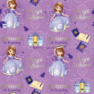 BTY Disney Princess Sophia in Training Purple Cotton Fabric Royal Achiever Yard - Picture 1 of 2