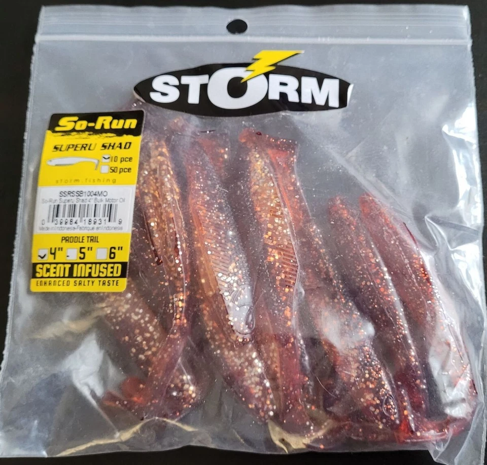 STORM SO-RUN Suberu Shad MO köder 10cm 9,5g 10pc gummiköder fish lure kummilant - Bild 1 von 1