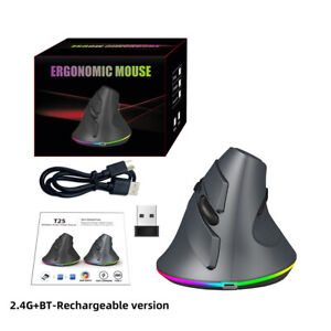 Vertical Mouse Ergonomic 2.4GHz and dual 5.1 Bluetooth-compatible Wireless